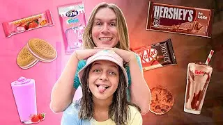 EATING EVERYTHING PINK AND BROWN FOR A FULL DAY