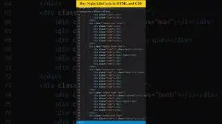 Day Night Life Cycle in HTML and CSS 