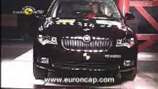 Краш-тест Skoda Superb от EuroNCAP. Боковой удар о столб