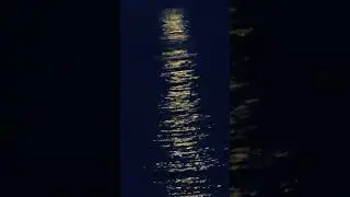 Осетровая Луна. Лунная дорожка на Черном море. Крым.