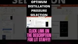 OPTIMUM PRESSURE SELECTION FOR A DISTILLATION COLUMN