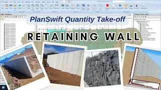 Master Retaining Wall Quantity Calculation with PlanSwift | Tutorial | Rebar | Concrete | Formwork