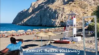 JULY 2020 - Santorini (Greece) Kamari / Kamara Beach Walkway