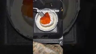 Wing stooop 🤤 #asmr #wings #wingstopranch #foodie #eating