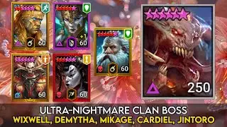 UNM Clan Boss - Wixwell, Demytha, Mikage, Cardiel, Jintoro | Raid Shadow Legends Guide