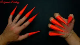 How to make a witch's claws out of paper. Origami
