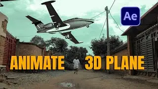 How to Animate 3D  Plane Model inside After effect Tutorial