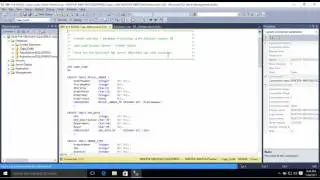 Creating tables and scripts in SQL Server 2014