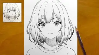 Easy Anime Drawing || How to Draw a Beautiful Girl Step by Step || Anime Sketch