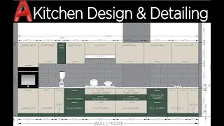 AutoCad Parallal Modular Kitchen Design & Detailing