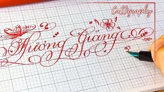 Guide To Writing The Most Unique Famous Queen in Calligraphy #calligraphy #cursive #handwriting