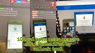 Remove iCloud open menu all iPhone iPad by Unlock Tool iCloud fmi open menu
