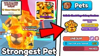 I MADE THE STRONGEST 1 EXIST PET in Arm Wrestle Simulator Roblox! ($225,000 ROBUX)