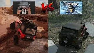 Snowrunner vs Pure rock crawling - Game Comparisson