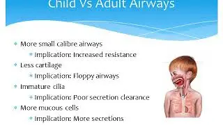 Anatomy & physiological differences of a paediatric patient