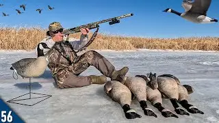Hunting GEESE on SOLID ICE! (Limited Out) | 2024 Goose Hunting