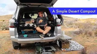 Rainy solo 4Runner camping: boondocking on desert BLM land - Agua Fria National Monument