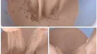 Dusty Red Sand and Cement ki Shapes making ❤️💯 with crumbling #asmrvideo #redsand #redsandcrumbling