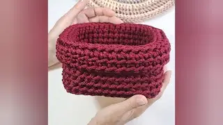 Квардратная корзинка с отворотом.