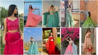 🌈💝🌸hidden face  girls lagenga poses 🦋💞 festival poses for girls 🌈✨beautiful poses 🦋 girls dp dp 150
