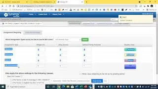 SIS Rolling Gradebook: Assignment Type Category Weighting