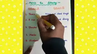 Match the Following || Science Worksheet || Class 1 #worksheet #match #column #science #class