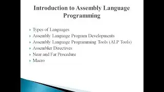 Assembly language Programming basics | Assembly language programming Tutorial