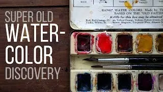 Trying OLD Watercolors - 50+ Year Old Vintage Prang Watercolor Palette