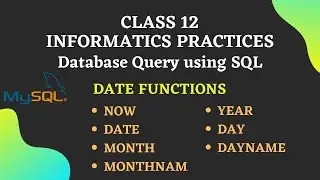 Class 12 IP || MySQL Date Functions || NOW, DATE, MONTH, MONTHNAME, YEAR, DAY, DAYNAME