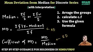 Mean Deviation from Median for Grouped Data (Discrete Series)