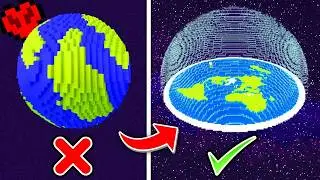 I Built a FLAT EARTH in Minecraft Hardcore!