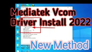 Mediatek vcom driver installation in windows 10