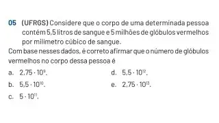 REVISÃO DE POTENCIA - QUESTÃO 5