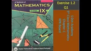 Question-1,Exercise 1.2 , 9th class Maths, KPK