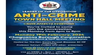 Opposition Anti Crime Talks from Chaguanas.  Feb 19th 2024