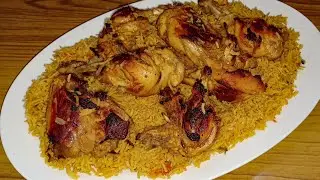 Fried Chicken Majboos recipe || Chicken n Rice for Dinner