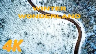 4K aerial Drone - Winter in New England -Footage in Vermont