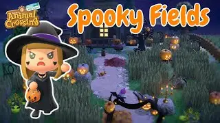 Spooky Halloween Fields Speed Build | ACNH Halloween Collab | Animal Crossing New Horizons