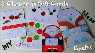 5 Christmas & New Year Gift Cards - DIY Paper Crafts Tutorials - Handmade Presents