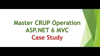 Master CRUD Operaton ASP.NET 6 MVC