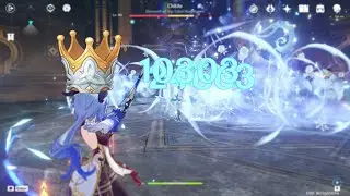 This is How F2P Crown Ganyu Damage Looks Like C0 4 Star Prototype NO BUFF !!!