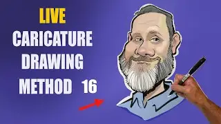 Live Caricature Drawing Method 16: Self Portrait