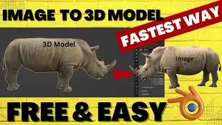 how to convert 2d image to 3d model || turn 2d image into 3d || blender tutorial