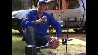 The Adventure Kings Camping Rotisserie Set Up!