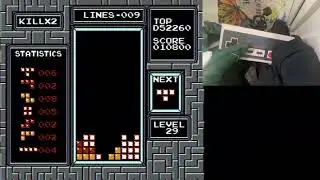 First Ever 20 Lines on Double Killscreen Start + 40K Score WR - NES Tetris