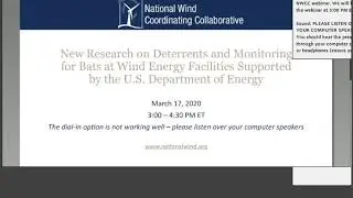NWCC Webinar: New Research on Deterrents and Monitoring for Bats at Wind Energy Facilities