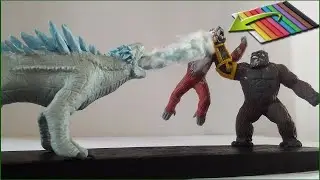 SHIMU AND KONG VS SKAR KING WITH CLAY/PLASTILINA. Godzilla x Kong (2024).
