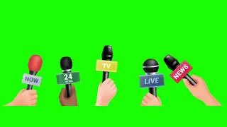 News reporters mic greenscreen effect 