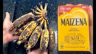 Tem BANANA VELHA EM CASA? Não Jogue Fora! MISTURE COM MAISENA E MATE SUA FOME