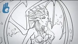 Cómo dibujar con Photoshop usando la Línea, 2 de 2(sucubo del WoW) Dibujar Bien.com